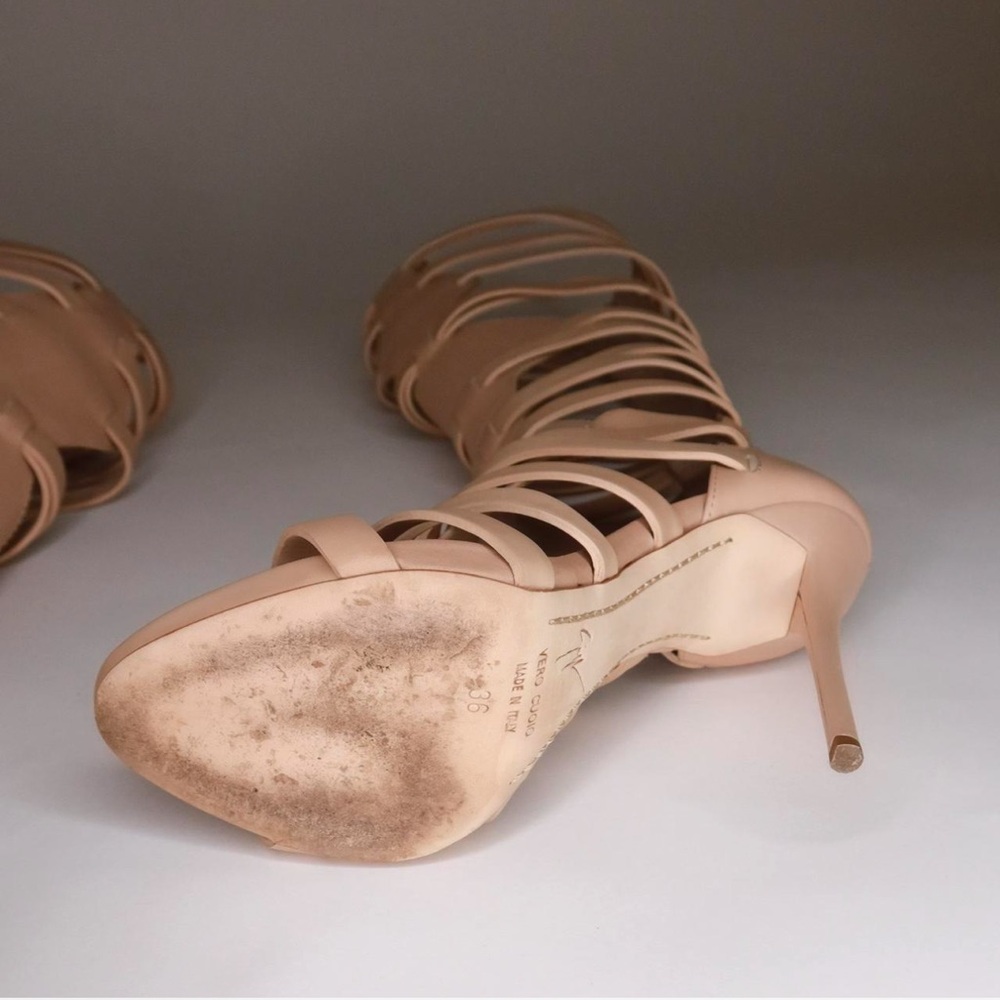 Giuseppe Zanotti Tan Strappy Stiletto Heels - Picture 5 of 6